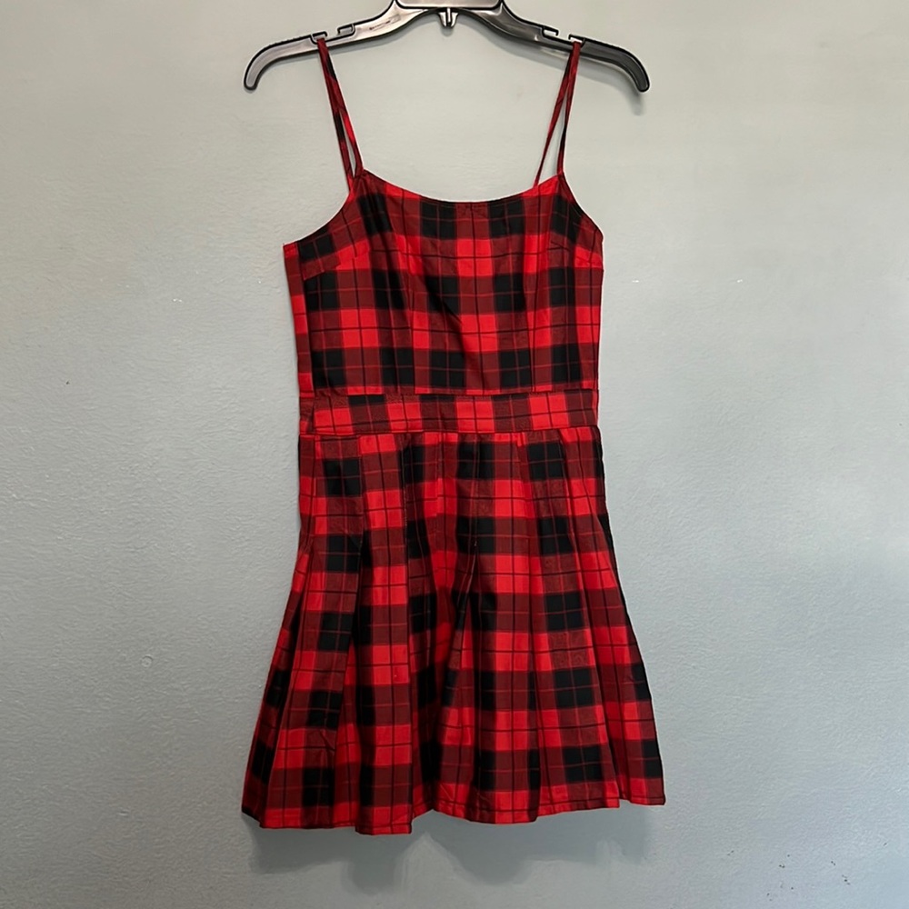 plaid short dress